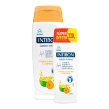 Jabón íntimo INTIBON vinagre manzana & caléndula x210 g + jabón íntimo x120 g
