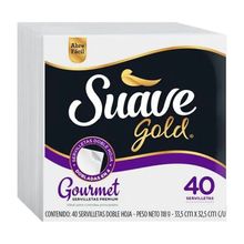 Servilletas SUAVE GOLD gourmet x40 unds