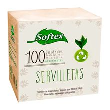 Servilletas SOFTEX natural 100 unds