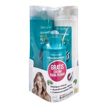 Shampoo MUSS x400 ml + acondicionador control rizado 3D 400 ml gratis crema para peinar x300 ml