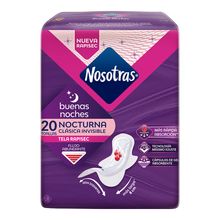 Toallas higiénicas NOSOTRAS buenas noches invisibles rapi gel x20 unds