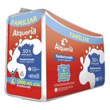 Leche ALQUERIA deslactosada 6 unds x1000 ml c/u