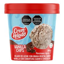 Helado CREM HELADO vainilla chips x300 g