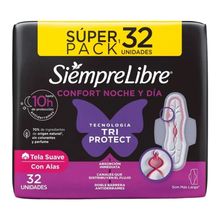 Toalla higiénica SIEMPRE LIBRE noche-día x32 unds