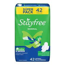 Toallas higiénicas STAYFREE especial natural con alas x42 unds