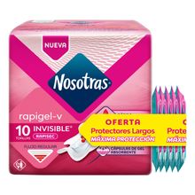 Toallas higiénicas NOSOTRAS invisible rapisec x10 unds +5 protectores