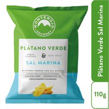 Platanos verdes MONTEROJO sal marina x110 g