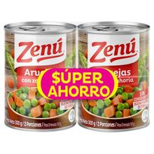 Arveja ZENÚ con zanahoria 2 unds x190 g precio especial