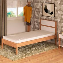 Cama 190x90 Viena - Almendra/Blanco