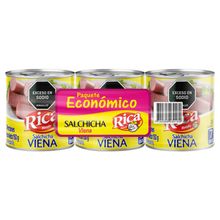 Salchicha RICA viena de res 3 unds x100 g c/u