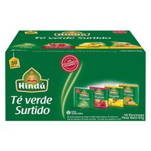Té verde HINDÚ surtido x50 sobres