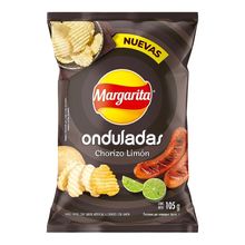 Papas MARGARITA onduladas chorizo limón x105 g