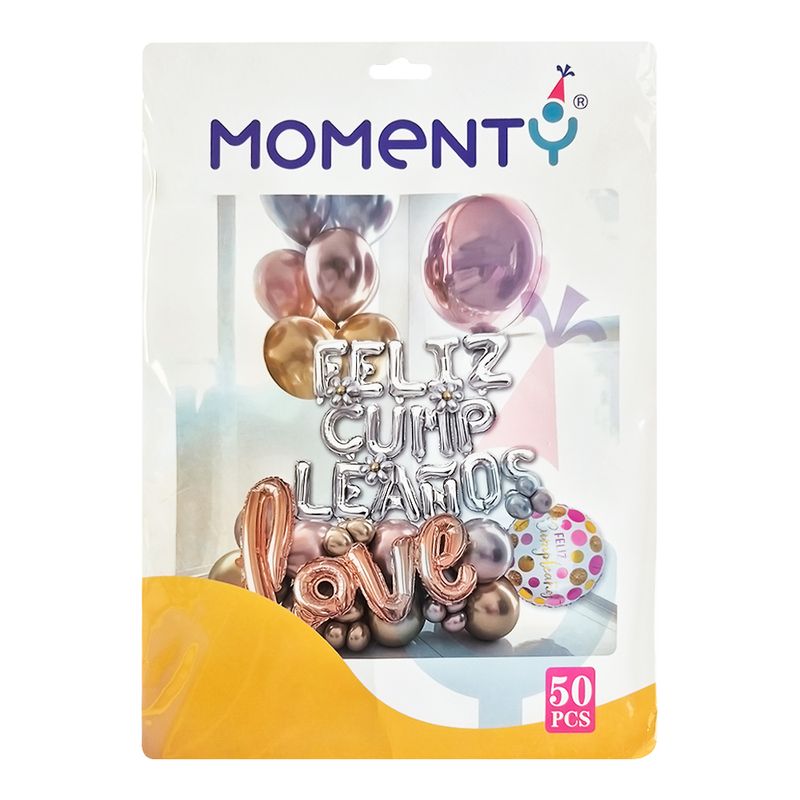 Globos-MOMENTY-plata-love-oro-rosa-latex_134332
