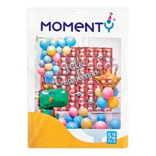 Globos MOMENTY panel oro rosa dinosaurio