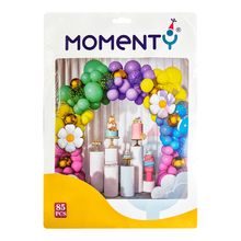 Globos MOMENTY flores blancas x85 unds JARH3086