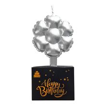 Velas MOMENTY decorativas flor plateada JARH3099-PL