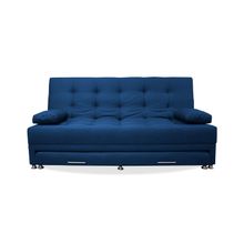 Sofa Cama Portmann Nido Tarima 190x95 cm Azul Petroleo + Cojines