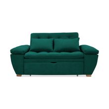 Sofa Cama Multifuncional Magnin 180x95x80 cm  Verde + Cojines