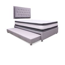 Combo Cama Tarima Nido Blaser doble pillow 120 Semidoble mas espaldar