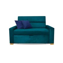 Sofa Cama Multifuncional Aubry 150x94 cm Turquesa + Cojines