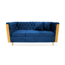 Sofa Steiner Tela 210x90x80 Azul Petroleo