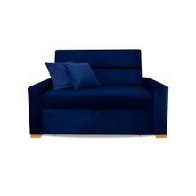 Sofa Cama Multifuncional Aubry 150x94X80 cm Azul Petroleo + Cojines