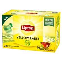 Té LIPTON yellow label negro  x20 sobres