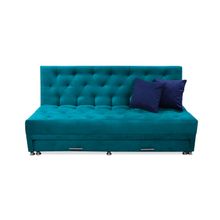 Sofa Cama Rossier Nido Tarima 180x94x80 cm Turquesa + Cojines
