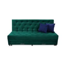 Sofa Cama Rossier Nido Tarima 180x94x80 cm Verde + Cojines
