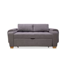 Sofa Cama Multifuncional Stauffer 180x94x80  Gris + Cojines