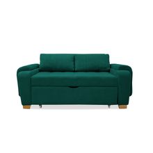 Sofa Cama Multifuncional Stauffer 180x94x80  Verde + Cojines