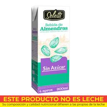Bebida SELETTI almendras sin azúcar x900 ml