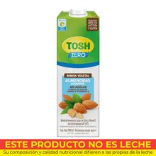 Bebida TOSH almendras sin azúcar x1000 ml