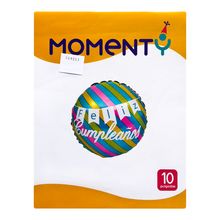 Globos MOMENTY 10" feliz cumpleaños S104