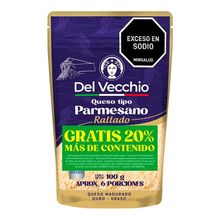 Queso DEL VECCHIO parmesano x100 g gratis 20%
