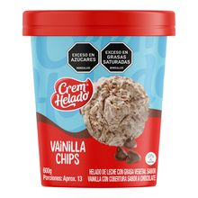 Helado CREM HELADO vainilla chips de chocolate x600 g