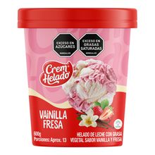 Helado CREM HELADO vainilla fresa x600 g