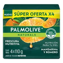 Jabón PALMOLIVE mandarina romero 4 unds x110 g c/u