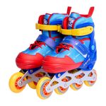 Patines-en-Linea-Aluminio-Azul-Rojo-Ajustables-35-38-Sonic-2