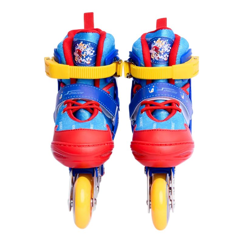 Patines-en-Linea-Aluminio-Azul-Rojo-Ajustables-35-38-Sonic-3