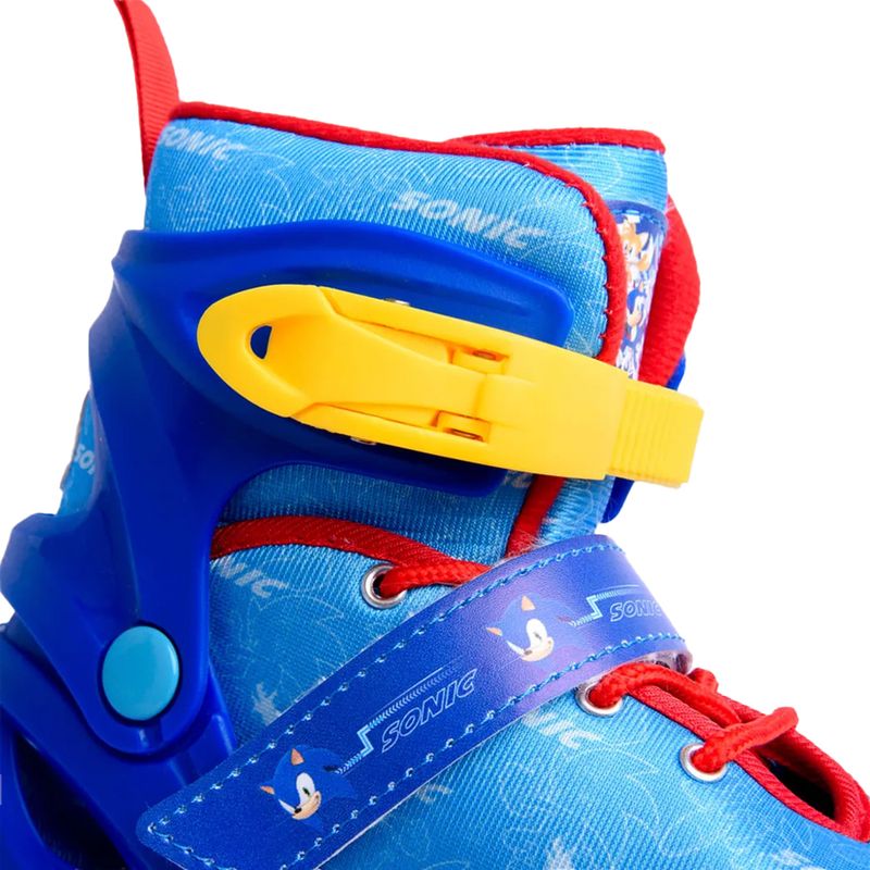 Patines-en-Linea-Aluminio-Azul-Rojo-Ajustables-35-38-Sonic-5