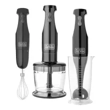 Licuadora De Inmersion Black + Decker 3 En 1 Mezcla, Bate y Tritura, HB2800B
