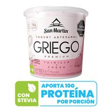Yogurt griego SAN MARTÍN vainilla fresa x150 g