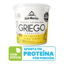 Yogurt griego SAN MARTIN vainilla piña y coco x150 g