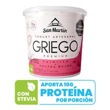 Yogurt griego SAN MARTIN vainilla y frutos rojos x150 g