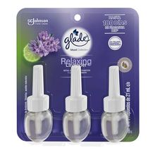 Ambientador GLADE aceite lavanda relajante 3 repuestos x21 ml c/u