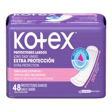 Protectores KOTEX largos 48 unds