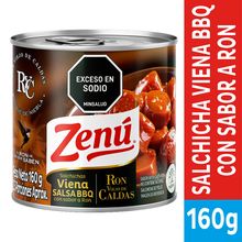 Salchicha viena ZENÚ bbq ron x160 g