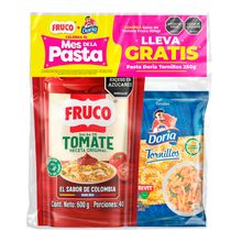 Salsa de tomate FRUCO x600 g gratis pasta doria