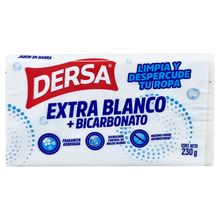Jabón DERSA extra blanco + bicarbonato x230 g